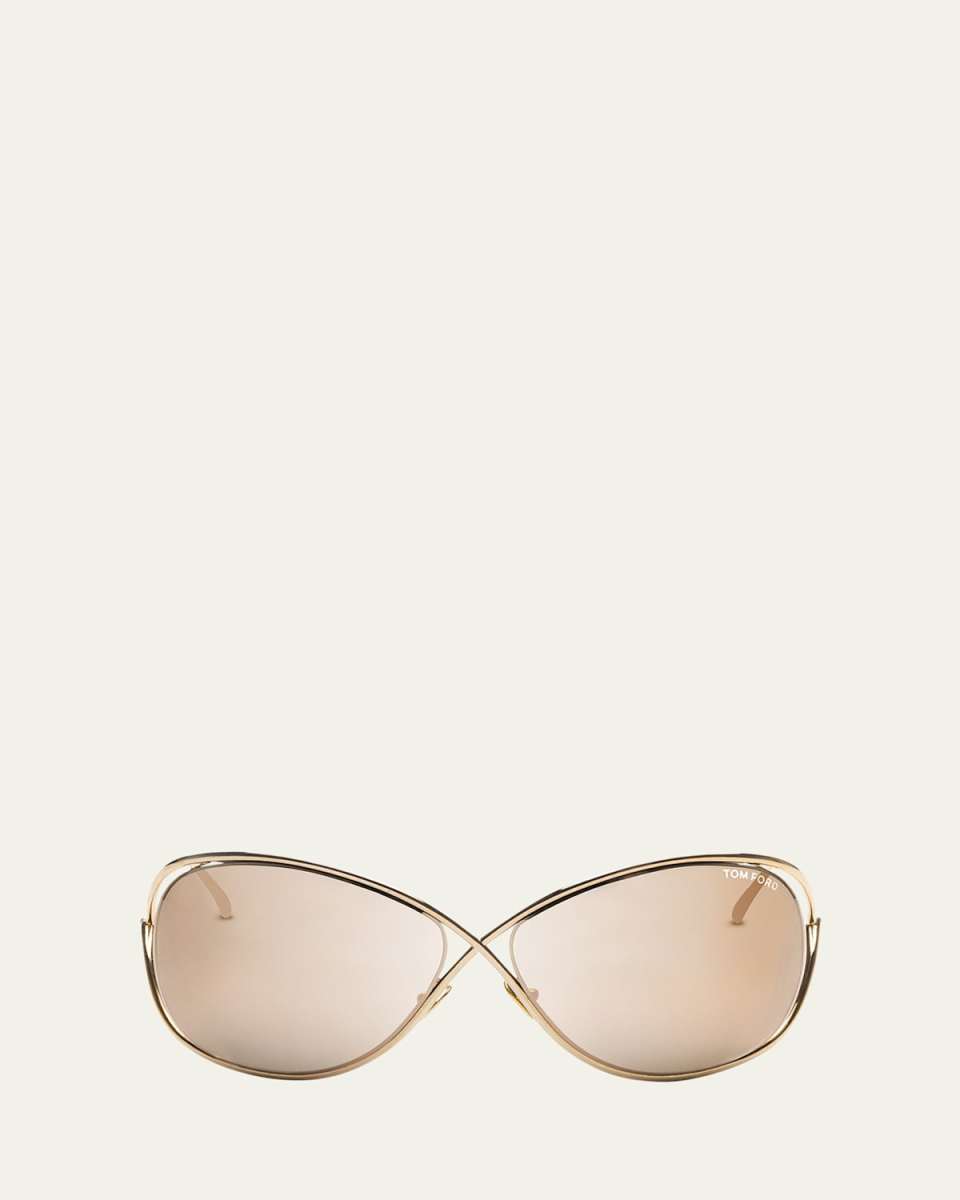 Nicoletta Twisted Titanium Butterfly Sunglasses
